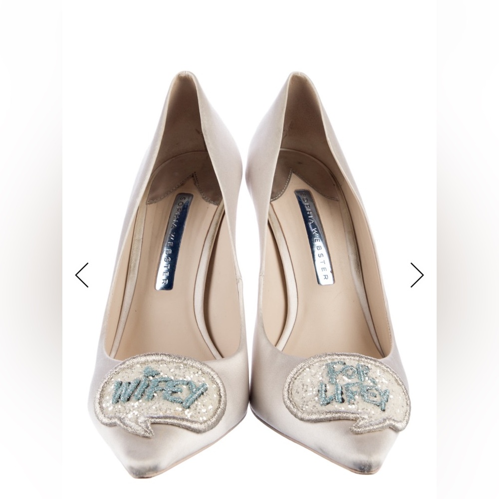 Sophia Webster Elegant Wifey Bridal Heels with Embellishments